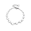 s Stainless Steel Bracelet For Women Rose Gold Silvery Love Heart Stars Lover's Engagement Jewelry Valentine's Gift