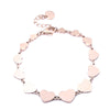 s Stainless Steel Bracelet For Women Rose Gold Silvery Love Heart Stars Lover's Engagement Jewelry Valentine's Gift