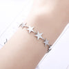 s Stainless Steel Bracelet For Women Rose Gold Silvery Love Heart Stars Lover's Engagement Jewelry Valentine's Gift