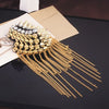 New Arrivals Tassels Chains Epaulet Gold Color Punk Style Shoulder Strap Women And Men Alloy Rivet Epaulette Jewelry Accessories