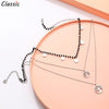 s Tree Of Life Pendent Necklace For Woman Silvery Stainless Steel Necklaces 3 Layer Black Beads Chain Trendy Jewelry