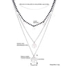 s Tree Of Life Pendent Necklace For Woman Silvery Stainless Steel Necklaces 3 Layer Black Beads Chain Trendy Jewelry