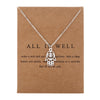 New Arrived Fashion Jewelry Silver Color All Is Well Hamsa Fatima Hand Chocker Necklace Pendant For Women Girl