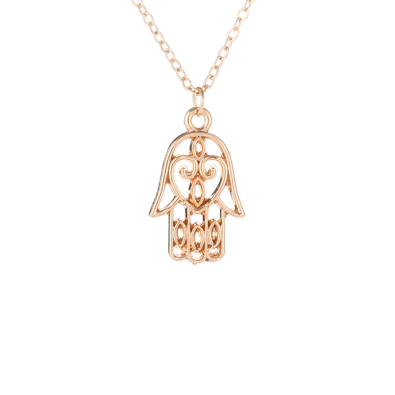 New Arrived Fashion Jewelry Silver Color All Is Well Hamsa Fatima Hand Chocker Necklace Pendant For Women Girl
