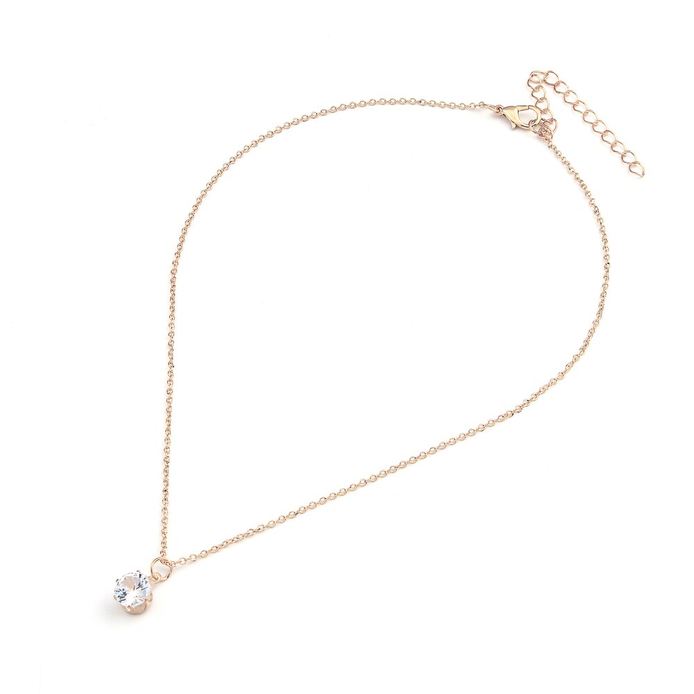 Arrived Gold Color Small Crystal Pendants Necklaces for Women Valentine's Day Jewelry Femme Bijoux Colliers Handmade