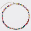 Arrived Gold Filled Choker Necklace Rainbow CZ Wide Tennis Chain Colorful Cubic Zircon Charm collar jewellery bijoux femme