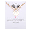New Arrived glaze Friends Broken Heart Best Friend You And Me Alloy Clavicle Pendant Necklace Jewelry