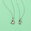 Astronaut 100 Languages I Love You Projection Pendant Couple Necklace Women Men Collier Jewelry