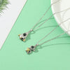 Astronaut 100 Languages I Love You Projection Pendant Couple Necklace Women Men Collier Jewelry