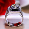 Austrian Rhinestone Inlaid Ring Engagement Wedding Men's Ring Bohemian Crystal Inlaid Accessories Jewelry Size 7-12