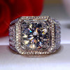 Austrian Rhinestone Inlaid Ring Engagement Wedding Men's Ring Bohemian Crystal Inlaid Accessories Jewelry Size 7-12