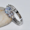 Austrian Rhinestone Prong Set Ring Women's Ring Crystal Inlaid Engagement Ring Accessories Party Jewelry Size 6 ~ 10