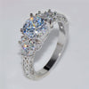 Austrian Rhinestone Prong Set Ring Women's Ring Crystal Inlaid Engagement Ring Accessories Party Jewelry Size 6 ~ 10