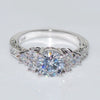 Austrian Rhinestone Prong Set Ring Women's Ring Crystal Inlaid Engagement Ring Accessories Party Jewelry Size 6 ~ 10
