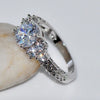 Austrian Rhinestone Prong Set Ring Women's Ring Crystal Inlaid Engagement Ring Accessories Party Jewelry Size 6 ~ 10