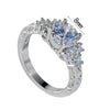 Austrian Rhinestone Prong Set Ring Women's Ring Crystal Inlaid Engagement Ring Accessories Party Jewelry Size 6 ~ 10