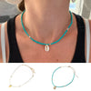 Bead Choker Necklace For Women Bohemian Shell Cowrie Pendant Necklace Female Beach Jewelry 2021 Summer