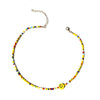 Beaded Necklace Bohemian Short Chain Necklace Smile Colorful Rice Bead Popular Necklace Necklaces for Women
