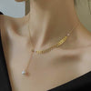 Beads Women's Neck Chain Kpop Pearl Choker Necklace Gold Color Goth Chocker Jewelry On The Neck Pendant 2022 Collar For Girl