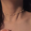Beads Women's Neck Chain Kpop Pearl Choker Necklace Gold Color Goth Chocker Jewelry On The Neck Pendant 2021 Collar For Girl