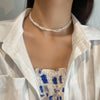 Beautiful Pearls Choker Double Layers Vogue Necklaces