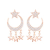 Big Zirconia Moon Stars Drop Earrings For Women CZ Star Tassel Dangle Earrings Geometric Party Earring Gifts Jewelry
