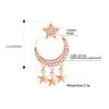 Big Zirconia Moon Stars Drop Earrings For Women CZ Star Tassel Dangle Earrings Geometric Party Earring Gifts Jewelry