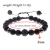 Blue Tiger Eyes Beads Weaving Bracelet Homme Men CZ Ball Beads Adjustable Bracelet Men