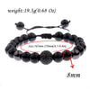 Blue Tiger Eyes Beads Weaving Bracelet Homme Men CZ Ball Beads Adjustable Bracelet Men