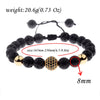 Blue Tiger Eyes Beads Weaving Bracelet Homme Men CZ Ball Beads Adjustable Bracelet Men