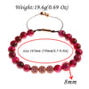 Blue Tiger Eyes Beads Weaving Bracelet Homme Men CZ Ball Beads Adjustable Bracelet Men