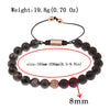 Blue Tiger Eyes Beads Weaving Bracelet Homme Men CZ Ball Beads Adjustable Bracelet Men