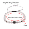 Blue Tiger Eyes Beads Weaving Bracelet Homme Men CZ Ball Beads Adjustable Bracelet Men