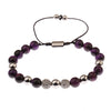 Blue Tiger Eyes Beads Weaving Bracelet Homme Men CZ Ball Beads Adjustable Bracelet Men