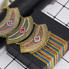 Bohemian Alloy Colorful Retro Necklace Personality Exaggerated Wild.