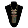 Bohemian Alloy Colorful Retro Necklace Personality Exaggerated Wild.