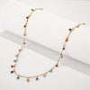 Bohemian Color Stone Necklaces Handmade Charm Colorful Stone Chain Necklace Chokers For Women Girls Jewelry Gift