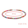 Bohemian Colorful Beads Elastic Resin Handmade Necklace Summer Beach Clavicle Chain Choker Jewelry