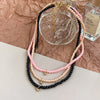 Bohemian Colorful Imitation Pearl Rice Bead Necklace for Women Girls Creative Shell Clavicle Chain Jewelry Accessories