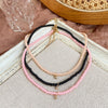 Bohemian Colorful Imitation Pearl Rice Bead Necklace for Women Girls Creative Shell Clavicle Chain Jewelry Accessories