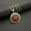 Bohemian Crystal Inlaid Hanging Necklace for Men's Cross Religious Rhinestone Pendant Necklace Accessories Party Jewelry