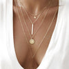 Bohemian Long Pendant Necklaces Lady Vintage Gold Star Star Necklace Multilayer Necklace Statement Jewelry for Women gift