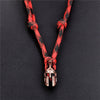 Brave Outdoor Survival Necklace Men's Spartan Helmet Umbrella Rope Necklace Pulseira Masculina Skull Nylon Necklace Collar