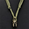 Brave Outdoor Survival Necklace Men's Spartan Helmet Umbrella Rope Necklace Pulseira Masculina Skull Nylon Necklace Collar
