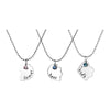 Broken Heart Blue/sky blue/Red Rhinestones Pendant Necklace Friends Forever 3 Pcs Splicing Necklace Friendship Gifts