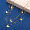 Butterfly Pendant Necklaces For Women Charm Gold Multilayer Choker Necklace 2021 Bohemian Jewelry