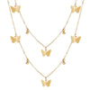 Butterfly Pendant Necklaces For Women Charm Gold Multilayer Choker Necklace 2021 Bohemian Jewelry