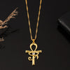 CZ Eye of Horus Egypt Charm Pendant Ankh Cross Religious Necklace for Women Choker Necklaces Jewelry Gold Color