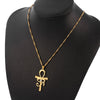 CZ Eye of Horus Egypt Charm Pendant Ankh Cross Religious Necklace for Women Choker Necklaces Jewelry Gold Color