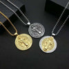 Catholic Saint Benedict Medallion Pendant Necklace Gold Silver Color Stainless Steel San Benito Collares For Men Jewelry